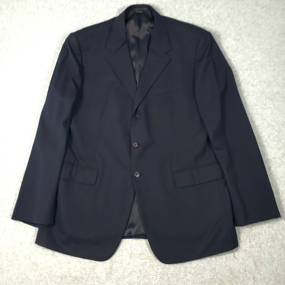 Prada Mens Jacket Size 46R (IT 56) Black Wool 3 Button Blazer Coat Made in Italy